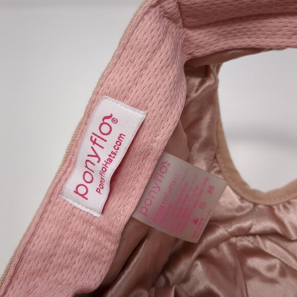 Ponyflo Ponyback Strapback Hat Tan One Size Adjustable Breathable Blank Cotton - Picture 8 of 9